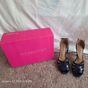 Shoe Dazzle Glittery Blue Heels